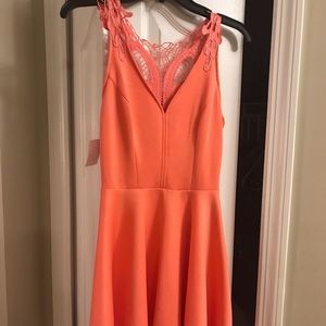 NWT tangerine lace dress.